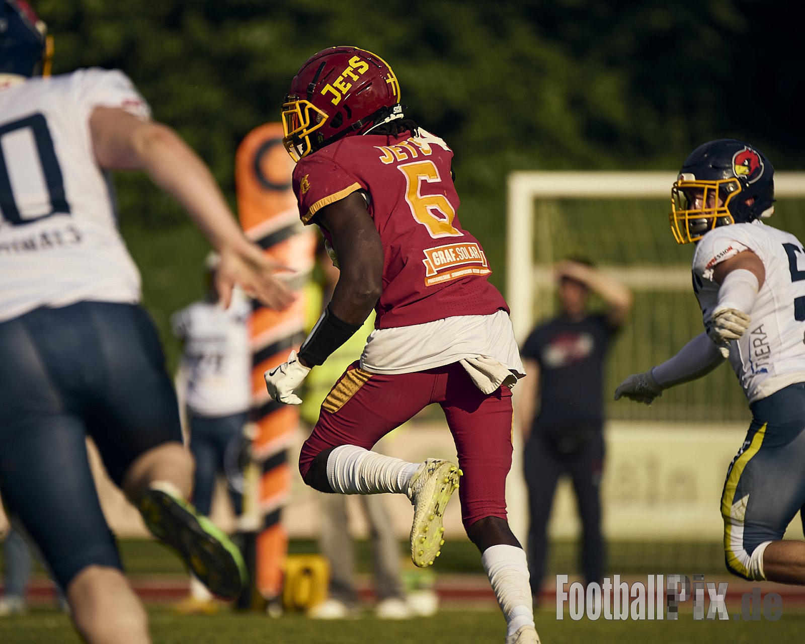 AFCV RL NRW | Troisdorf Jets vs. Essen Assindia Cardinals | 17.05.2025 | Aggerstadion, 53840 Troisdorf | Punkte Endstand 19 : 14 | Bildnummer: 2025-05-17_0178 - TroisdorfJetsVsEssenAssindiaCardinals