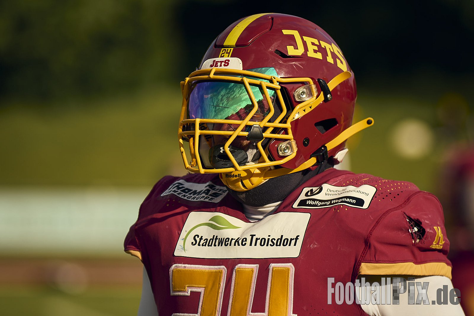 AFCV RL NRW | Troisdorf Jets vs. Essen Assindia Cardinals | 17.05.2025 | Aggerstadion, 53840 Troisdorf | Punkte Endstand 19 : 14 | Bildnummer: 2025-05-17_0187 - TroisdorfJetsVsEssenAssindiaCardinals