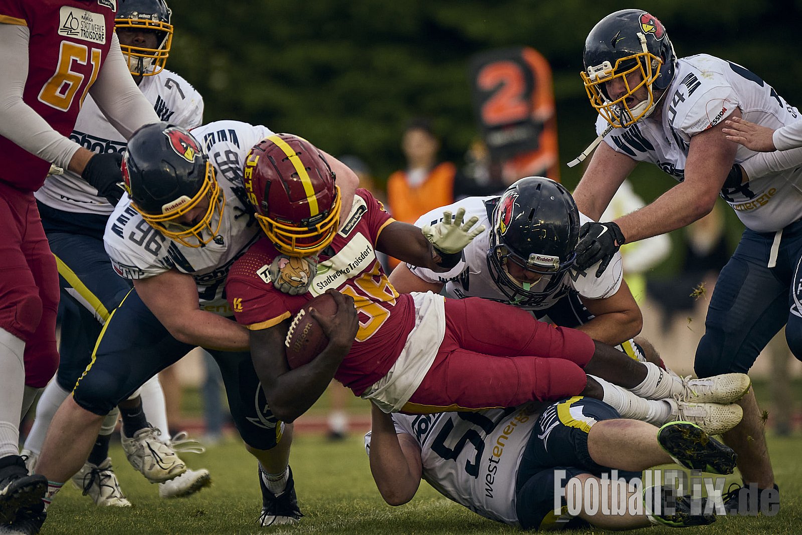 AFCV RL NRW | Troisdorf Jets vs. Essen Assindia Cardinals | 17.05.2025 | Aggerstadion, 53840 Troisdorf | Punkte Endstand 19 : 14 | Bildnummer: 2025-05-17_0397 - TroisdorfJetsVsEssenAssindiaCardinals