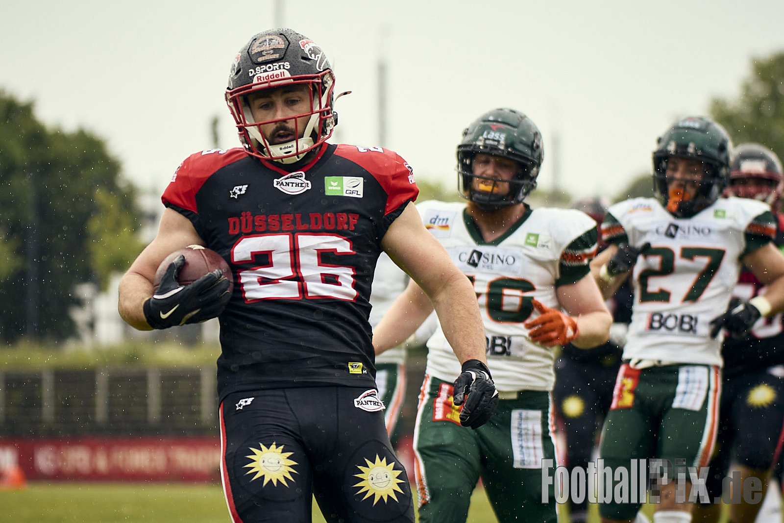 GFL | Düsseldorf Panther vs. Kiel Baltic Hurricanes | 24.05.2025 | Stadion VfL Benrath , 40597 Düsseldorf | Punkte Endstand 14 : 30 | Bildnummer: 2025-05-24_0193 - DPantherVsKielBalticHurricanes