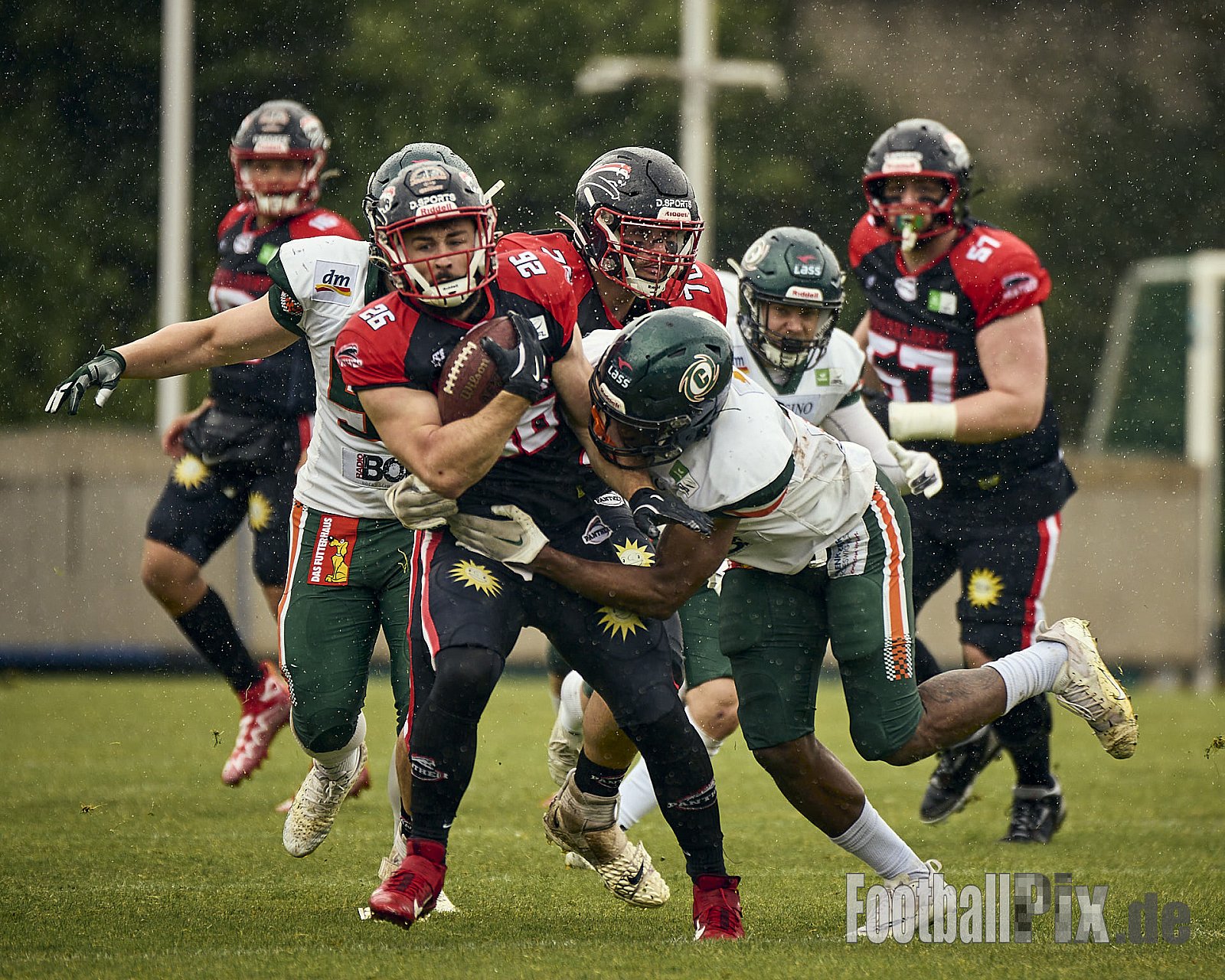 GFL | Düsseldorf Panther vs. Kiel Baltic Hurricanes | 24.05.2025 | Stadion VfL Benrath , 40597 Düsseldorf | Punkte Endstand 14 : 30 | Bildnummer: 2025-05-24_0283 - DPantherVsKielBalticHurricanes
