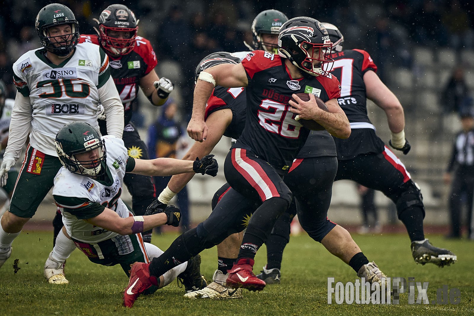 GFL | Düsseldorf Panther vs. Kiel Baltic Hurricanes | 24.05.2025 | Stadion VfL Benrath , 40597 Düsseldorf | Punkte Endstand 14 : 30 | Bildnummer: 2025-05-24_0685 - DPantherVsKielBalticHurricanes