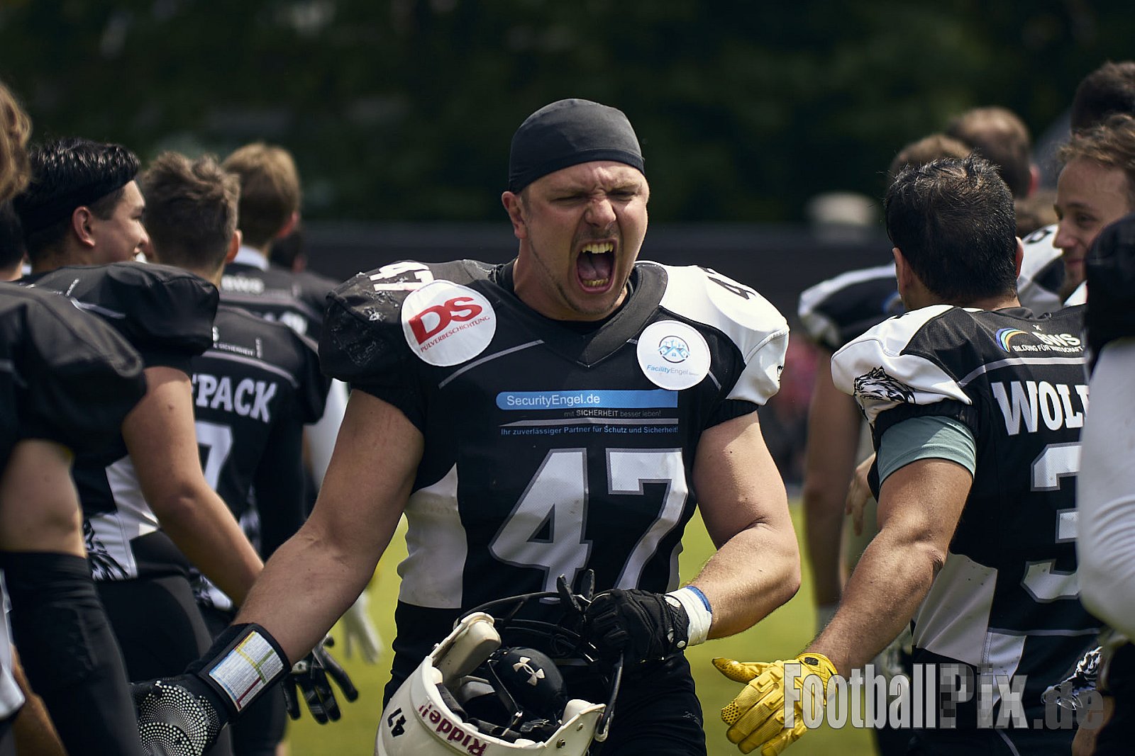 AFCV OL NRW | Wuppertal Greyhoundsr vs. Mönchengladbach Wolfpack | 25.05.2025 | SpA Gelber Sprung, Wuppertal | Punkte Endstand 21 : 08 | Bildnummer: 2025-05-25_0043 - WuppertalGreyhoundsVsMgWolfpack