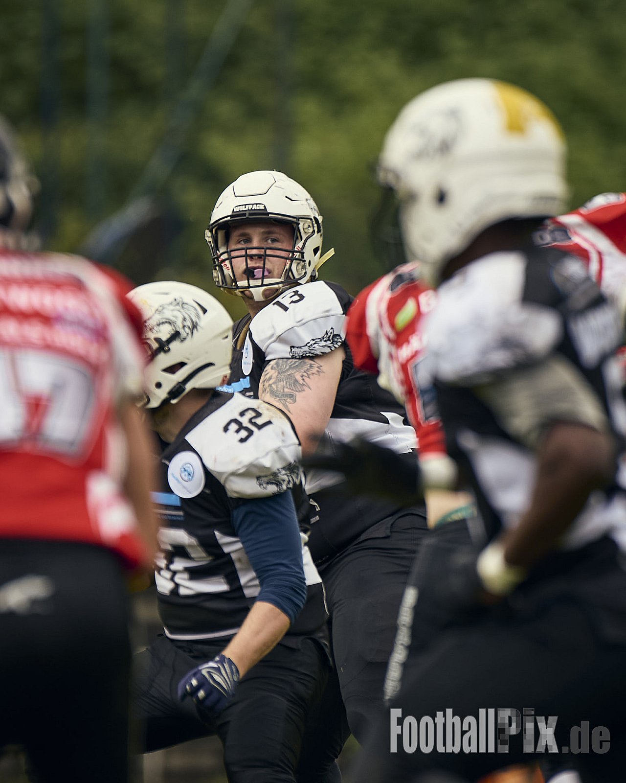 AFCV OL NRW | Wuppertal Greyhoundsr vs. Mönchengladbach Wolfpack | 25.05.2025 | SpA Gelber Sprung, Wuppertal | Punkte Endstand 21 : 08 | Bildnummer: 2025-05-25_0126 - WuppertalGreyhoundsVsMgWolfpack