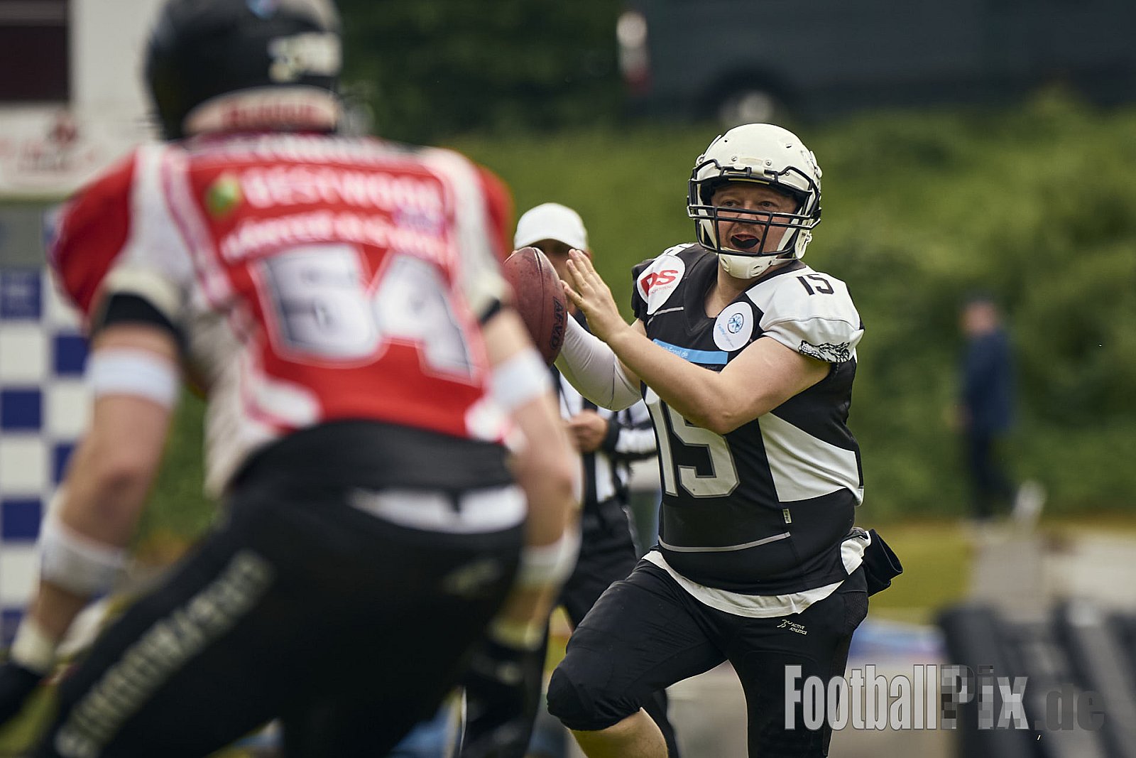 AFCV OL NRW | Wuppertal Greyhoundsr vs. Mönchengladbach Wolfpack | 25.05.2025 | SpA Gelber Sprung, Wuppertal | Punkte Endstand 21 : 08 | Bildnummer: 2025-05-25_0163 - WuppertalGreyhoundsVsMgWolfpack