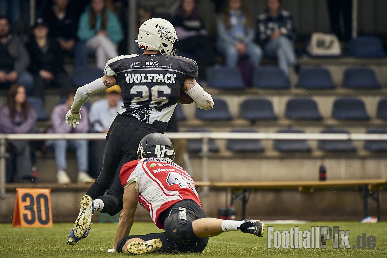 AFCV OL NRW | Wuppertal Greyhoundsr vs. Mönchengladbach Wolfpack | 25.05.2025 | SpA Gelber Sprung, Wuppertal | Punkte Endstand 21 : 08 | Bildnummer: 2025-05-25_0190 - WuppertalGreyhoundsVsMgWolfpack