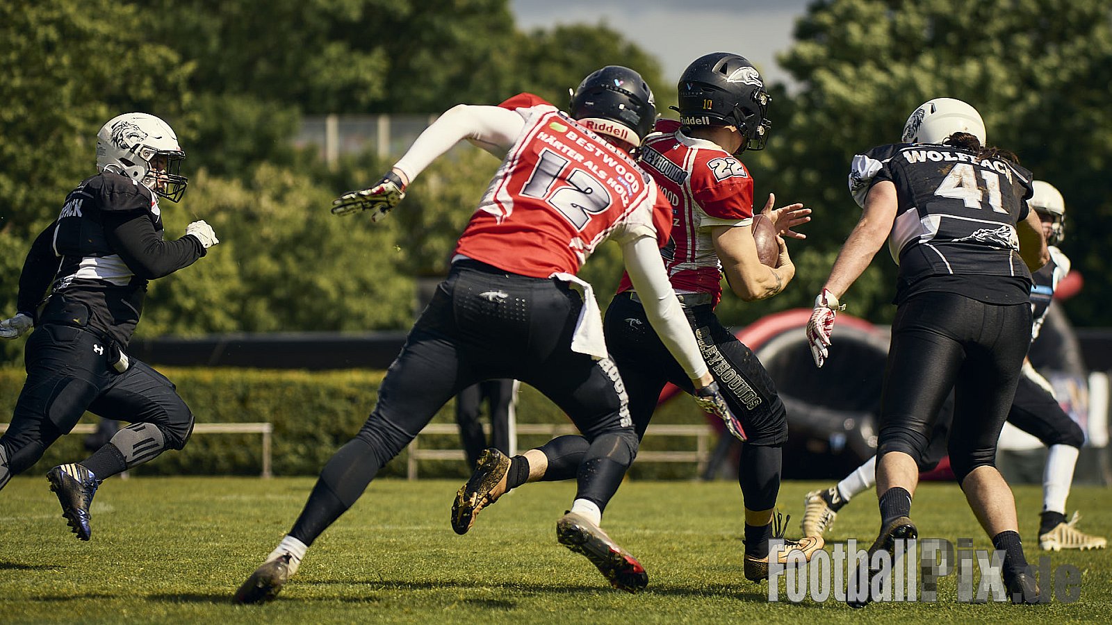 AFCV OL NRW | Wuppertal Greyhoundsr vs. Mönchengladbach Wolfpack | 25.05.2025 | SpA Gelber Sprung, Wuppertal | Punkte Endstand 21 : 08 | Bildnummer: 2025-05-25_0366 - WuppertalGreyhoundsVsMgWolfpack