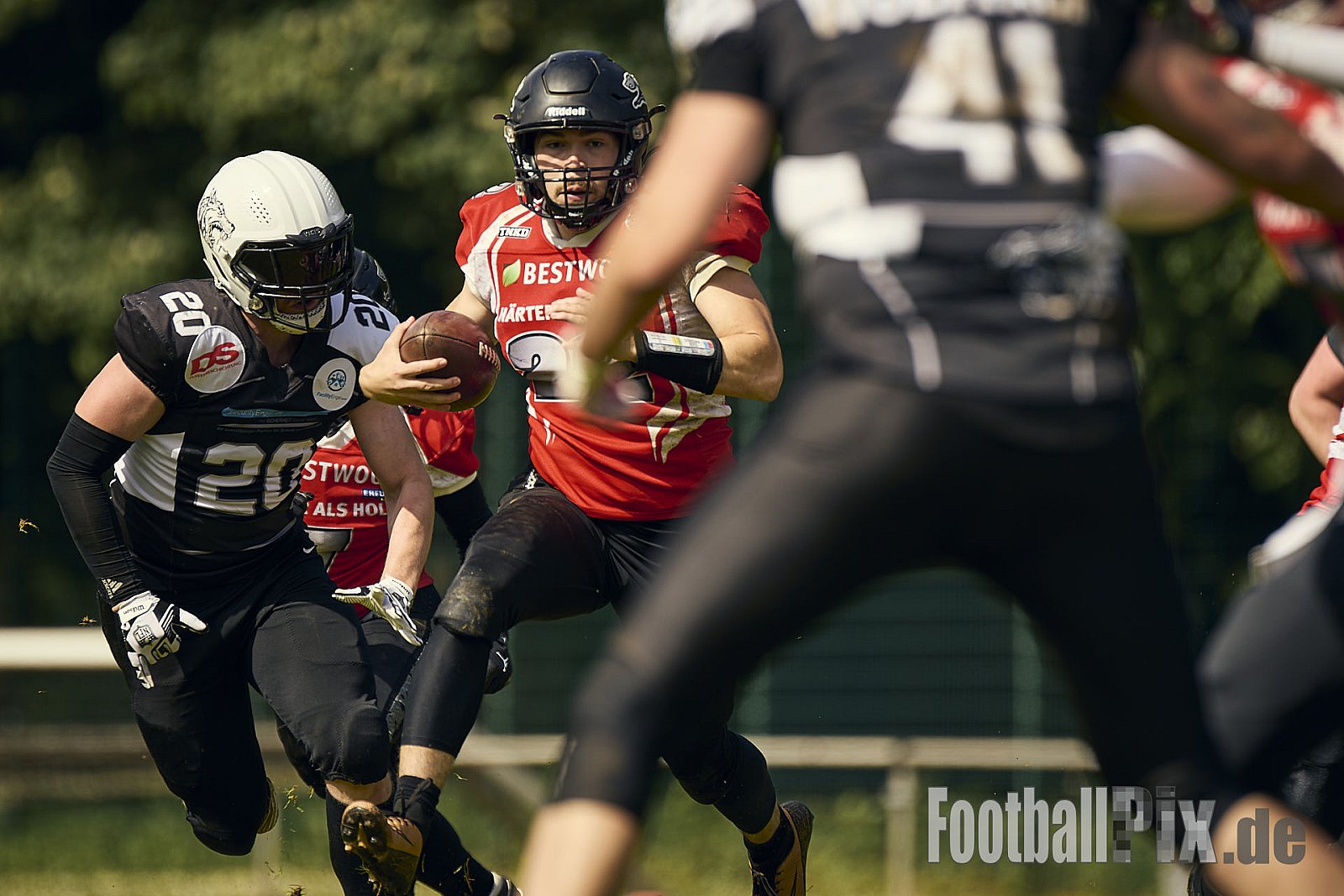 AFCV OL NRW | Wuppertal Greyhoundsr vs. Mönchengladbach Wolfpack | 25.05.2025 | SpA Gelber Sprung, Wuppertal | Punkte Endstand 21 : 08 | Bildnummer: 2025-05-25_0375 - WuppertalGreyhoundsVsMgWolfpack