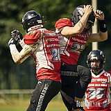 AFCV OL NRW | Wuppertal Greyhoundsr vs. M&ouml;nchengladbach Wolfpack | 25.05.2025 | SpA Gelber Sprung, Wuppertal | Punkte Endstand 21 : 08 | Bildnummer: 2025-05-25_0427 - WuppertalGreyhoundsVsMgWolfpack
