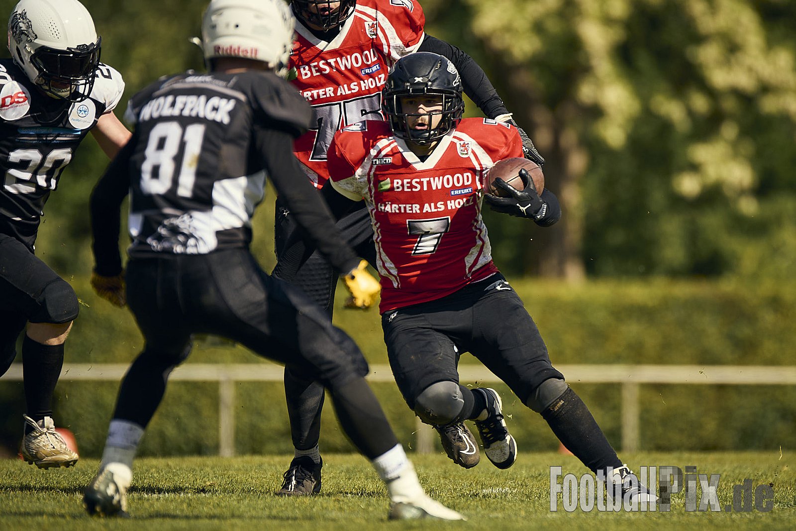 AFCV OL NRW | Wuppertal Greyhoundsr vs. Mönchengladbach Wolfpack | 25.05.2025 | SpA Gelber Sprung, Wuppertal | Punkte Endstand 21 : 08 | Bildnummer: 2025-05-25_0463 - WuppertalGreyhoundsVsMgWolfpack