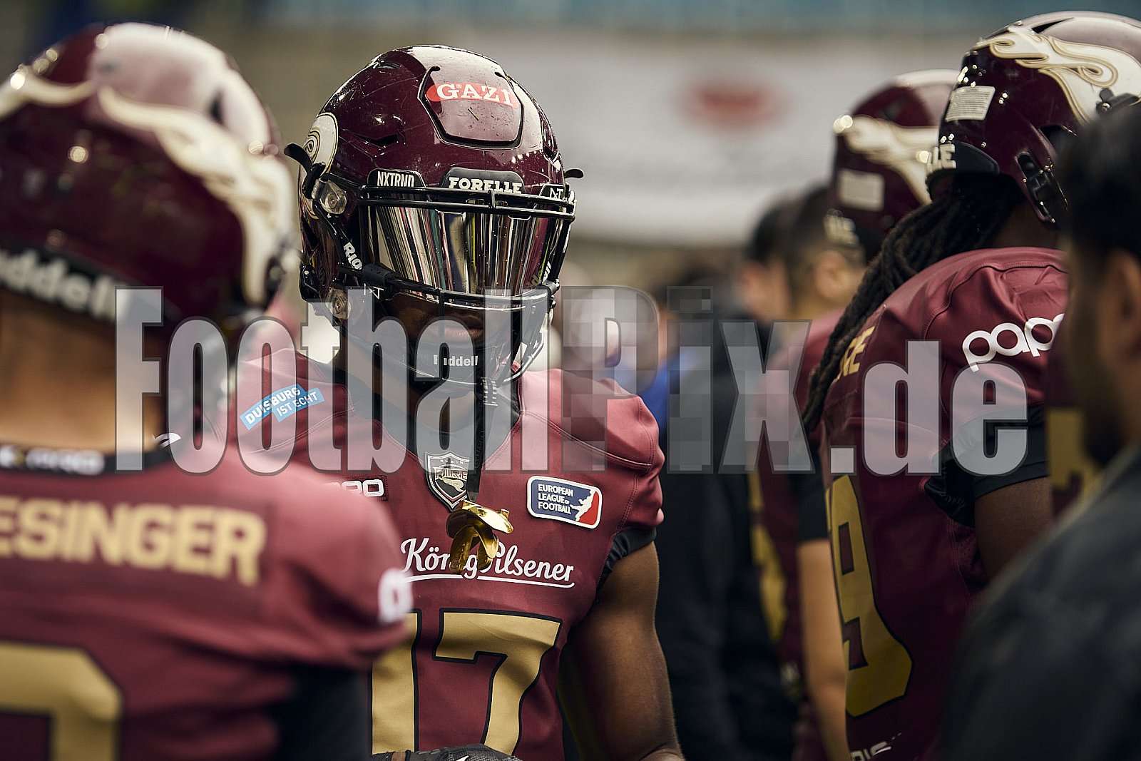 #17 Rory Starkey Jr, Wide Receiver, Rhein Fire | ELF | Paris Musketeers at Rhein Fire |  Punkte Endstand 31 : 07 | Schauinsland-Reisen-Arena, Duisburg | 08.06.2025 | Bildnummer: 2025-06-08_0278 - ParisMusketeersAtRheinFire