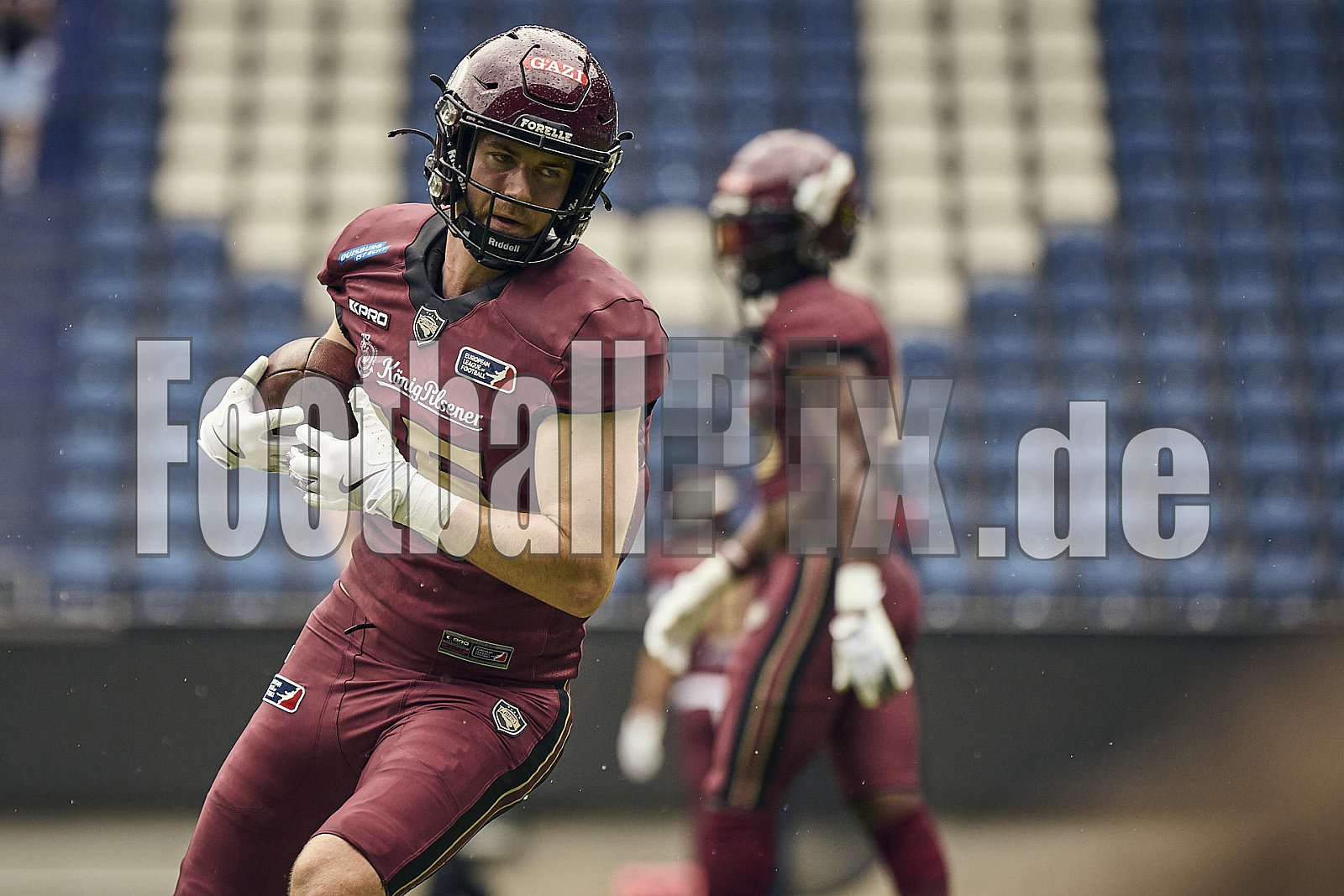 #15 Clemens Schuldt, Wide Receiver, Rhein Fire | ELF | Hamburg Sea Devils at Rhein Fire |  Punkte Endstand 0 : 43 | Schauinsland-Reisen-Arena, Duisburg | 14.06.2025 - HamburgSeaDevilsAtRheinFire