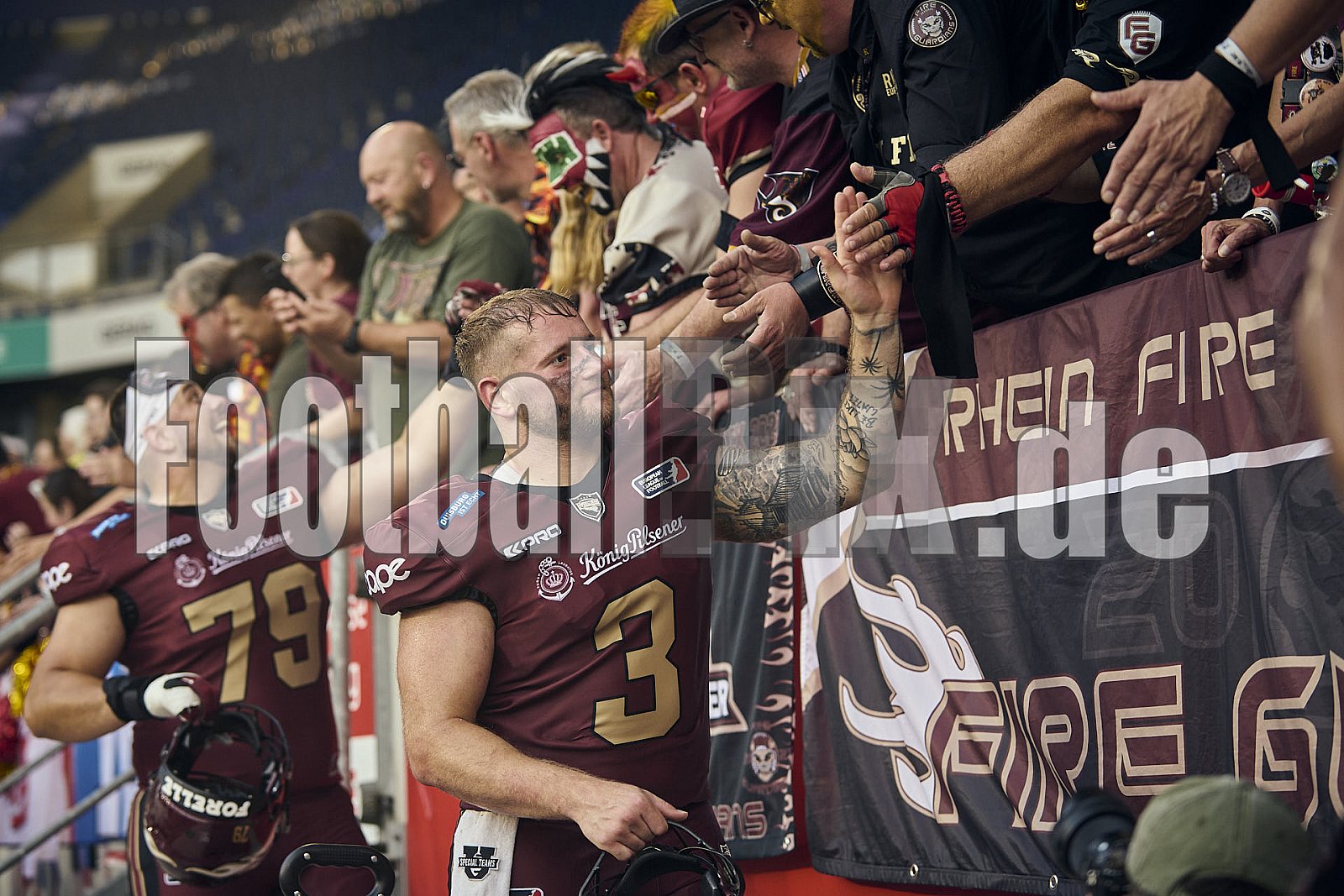 #3 Lennart Weitz, Inside Linebacker, Rhein Fire | ELF | Hamburg Sea Devils at Rhein Fire |  Punkte Endstand 0 : 43 | Schauinsland-Reisen-Arena, Duisburg | 14.06.2025 - HamburgSeaDevilsAtRheinFire
