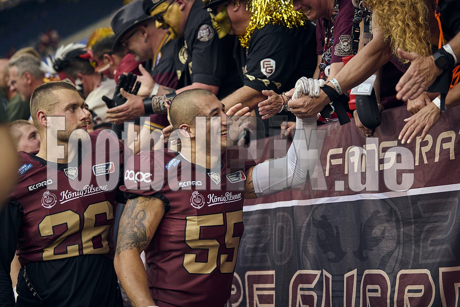#55 Luis Fiedler, Linebacker, Rhein Fire | ELF | Hamburg Sea Devils at Rhein Fire |  Punkte Endstand 0 : 43 | Schauinsland-Reisen-Arena, Duisburg | 14.06.2025 - HamburgSeaDevilsAtRheinFire