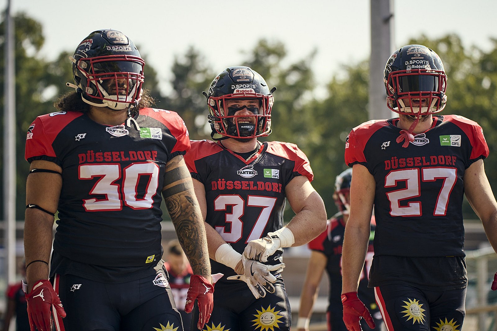 GFL | Düsseldorf Panther vs. Paderborn Dolphins |  Punkte Endstand 28 : 24 | Stadion Benrath, Dusseldorf | 09.08.2025 | Job ID: 2025-08-09_0053 - DPantherPaderbornVsPaderbornDolphins