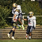 GFL | Düsseldorf Panther vs. Paderborn Dolphins |  Punkte Endstand 28 : 24 | Stadion Benrath, Dusseldorf | 09.08.2025 | Job ID: 2025-08-09_0215 - DPantherPaderbornVsPaderbornDolphins