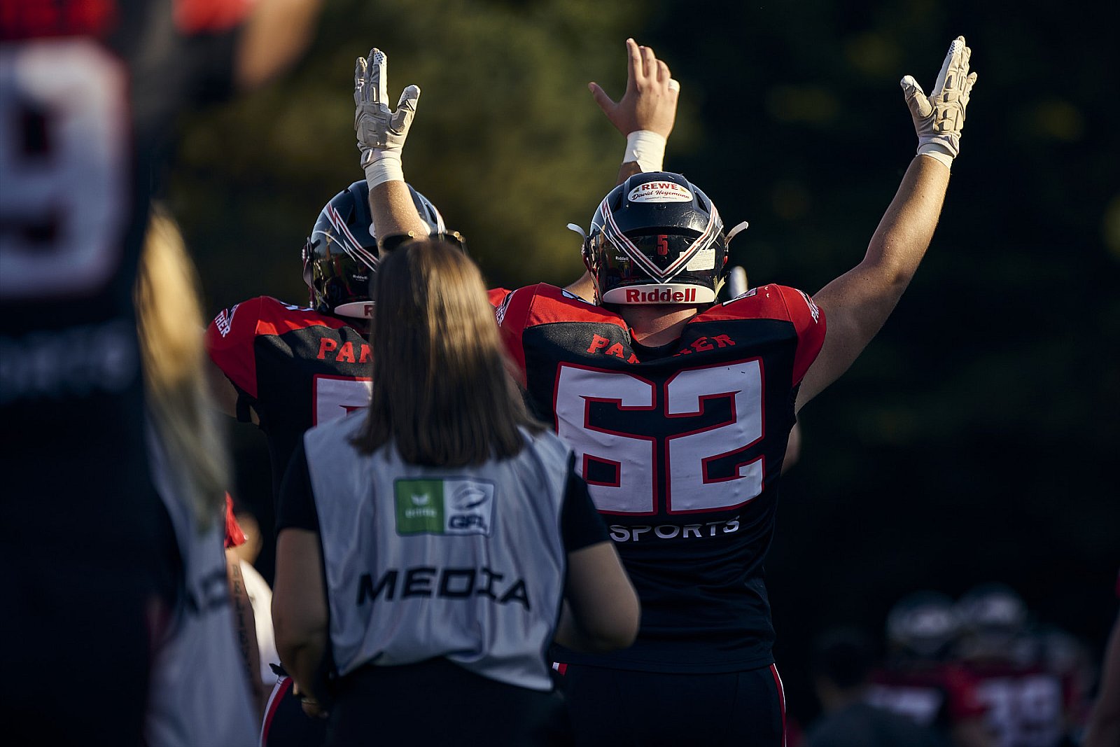 GFL | Düsseldorf Panther vs. Paderborn Dolphins |  Punkte Endstand 28 : 24 | Stadion Benrath, Dusseldorf | 09.08.2025 | Job ID: 2025-08-09_0626 - DPantherPaderbornVsPaderbornDolphins