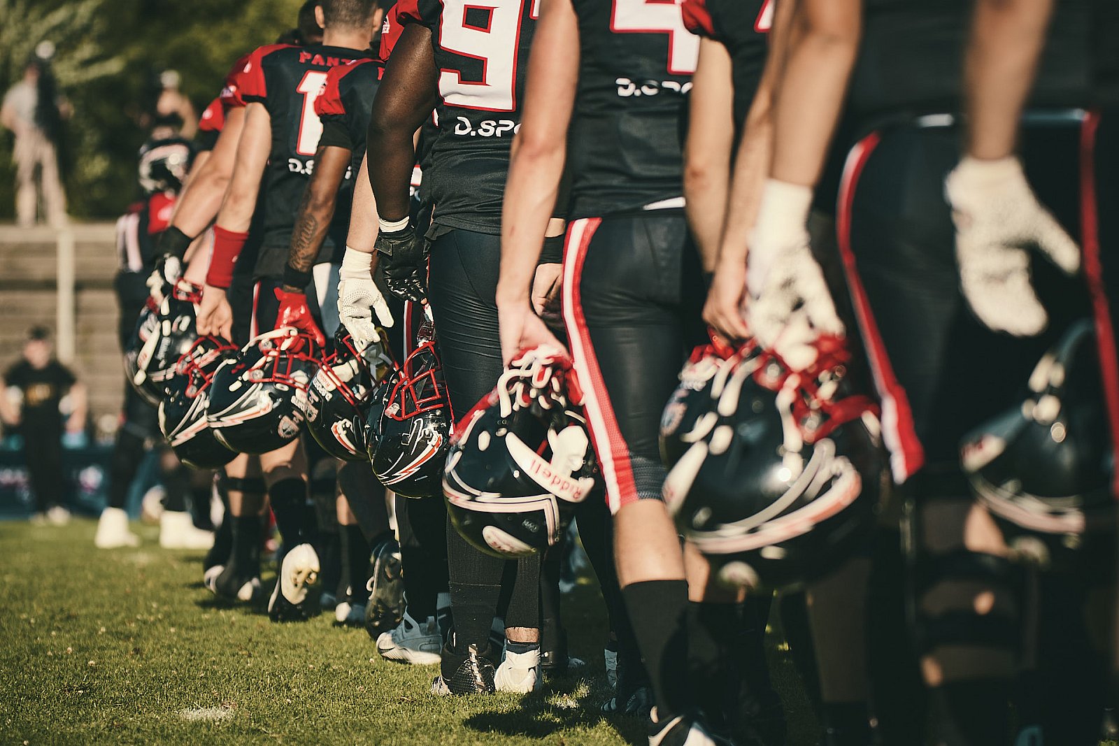 GFL | Düsseldorf Panther vs. Paderborn Dolphins |  Punkte Endstand 28 : 24 | Stadion Benrath, Dusseldorf | 09.08.2025 | Job ID: 2025-08-09_0677 - DPantherPaderbornVsPaderbornDolphins