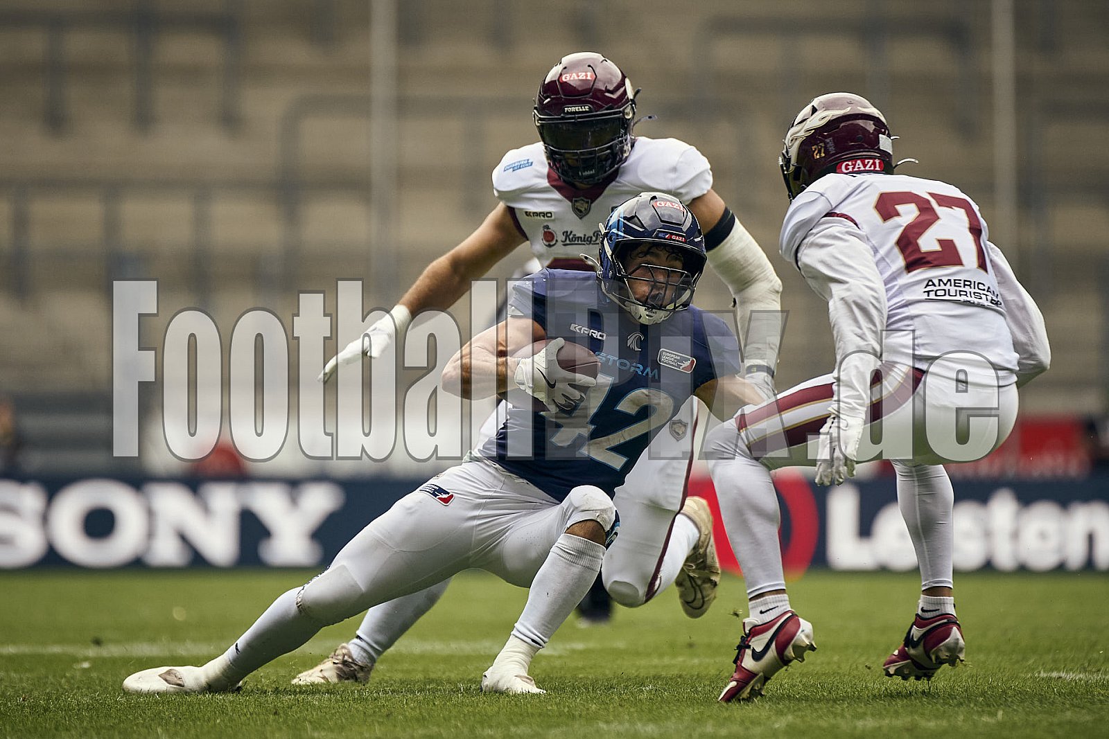 #4 Jonathan Nielsen, Tight End, Nordic Storm2 | ELF | Nordic Storm at Rhein Fire |  Punkte Endstand 19 : 27 | Schauinsland-Reisen-Arena, Duisburg | 17.08.2025 - NordicStormAtRheinFire