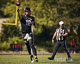 #12 Daw&shy;son Herl, Quarterback, D&uuml;sseldorf Panther | GFL | D&uuml;sseldorf Panther vs. Potsdam Royals | Final Score 0:49 | Stadion Benrath, Dusseldorf | 08.08.2026 | Job ID: 2026-08-08_0423 - DPantherVsPotsdamRoyals